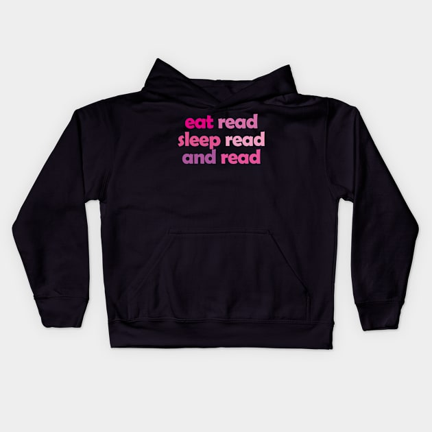 Hot Pink - Book Aesthetic Kids Hoodie by EunsooLee